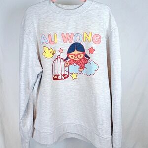 Ali Dong Wong Dirty Birdcage Comedy Tour Sweatshirt Gray Crewneck Men XL USA
